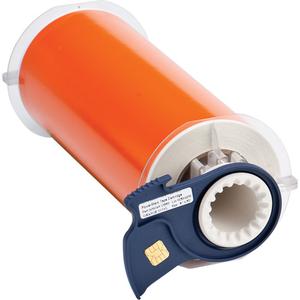 Indoor-Outdoor Label Printer Tape - Vinyl, Orange, 8", BBP® 85/PowerMark®, 50 feet