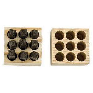 Number Steel Stamp Punch Set - 1/2/3/4/5/6/7/8/9, 1/4"