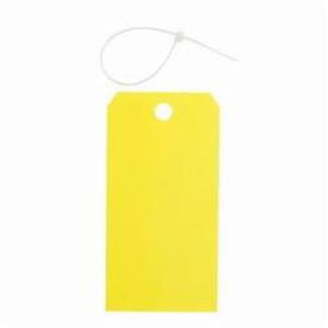 Blank Accident Prevention Tags - Metal, Plastic, Package, Yellow, Not Laminated
