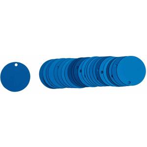 Blank Round Valve Tags - Aluminum, String, Package, Yellow