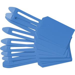 Blank Plastic Lock-On Tags - Plastic, Blank, 3-1/4", 5-4/5", Pack, 25, Blue