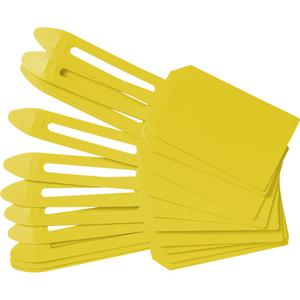 Blank Plastic Lock-On Tags - Plastic, Blank, 3-1/4", 5-4/5", Pack, 25, Yellow