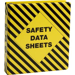 SDS Binder - English, 11", SDS, Black on Yellow