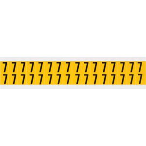 Individual Number and Letter Labels - 7, Black on Yellow, 5/8", 32