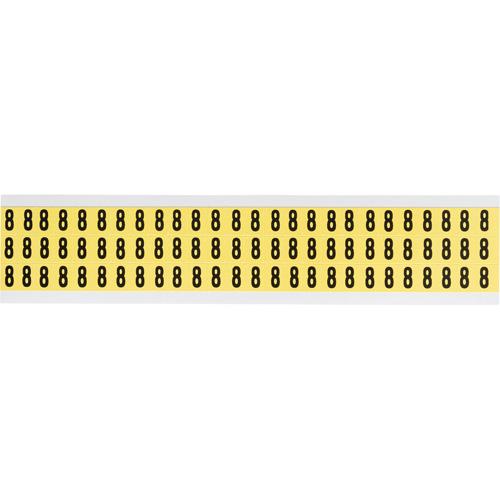 Individual Number and Letter Labels - 9, Black on Yellow, 5/8", 32