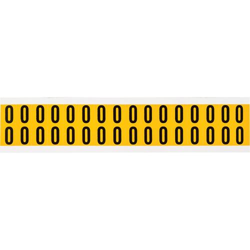 Individual Number & Letter Labels - O, Black on Yellow, 5/8", 32