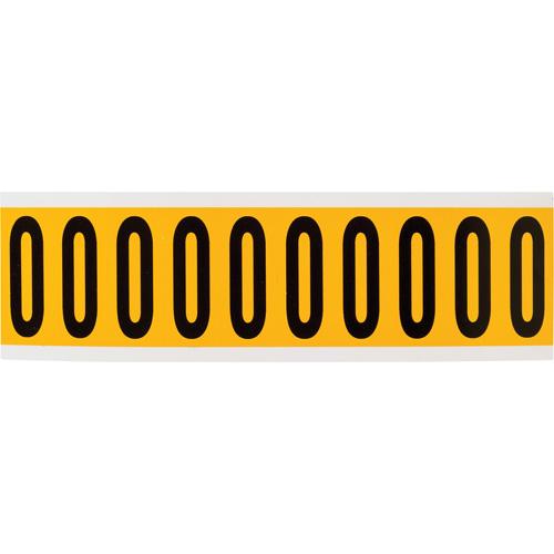Individual Number & Letter Labels - O, Black on Yellow, 2", 10