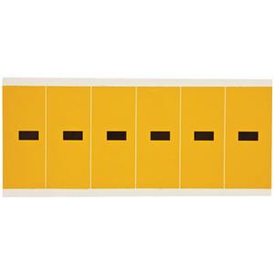 Individual Number & Letter Labels - Dash (-), Black on Yellow, 3", 6