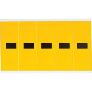 Individual Number & Letter Labels - Dash (-), Black on Yellow, 4", 5