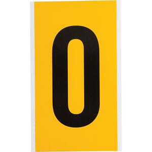 Individual Number & Letter Label - O, Black on Yellow, 6"