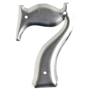 Aluminum Embossed Number and Letter Labels - 7, Silver, 3"