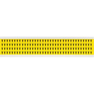 Repositionable Individual Number & Letter Labels - Y, Black on Yellow, 1/4", 144