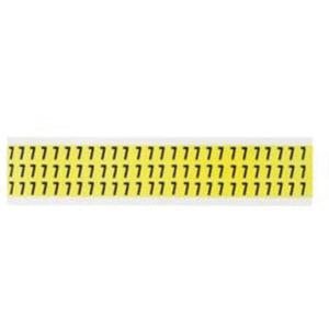 Repositionable Individual Number and Letter Label - 7, Black on Yellow, 3/8", 78