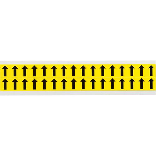 Repositionable Individual Number and Letter Labels - Arrow Symbol, Black on Yellow, 5/8", 32