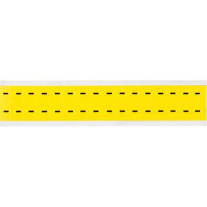 Repositionable Individual Number & Letter Labels - Dash (-), Black on Yellow, 5/8", 32