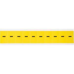 Repositionable Individual Number & Letter Labels - Dash (-), Black on Yellow, 1", 10