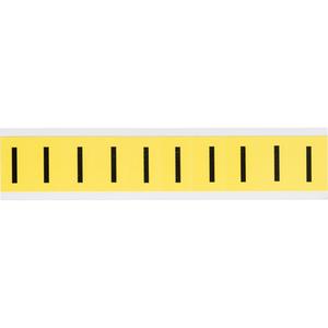 Repositionable Individual Number and Letter Labels - I, Black on Yellow, 1", 10