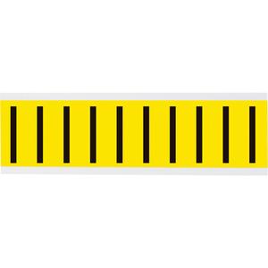 Repositionable Individual Number and Letter Labels - I, Black on Yellow, 2", 10