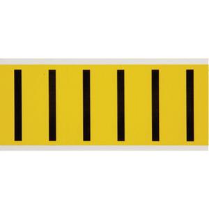 Repositionable Individual Number and Letter Labels - I, Black on Yellow, 3", 6