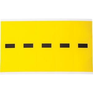 Repositionable Individual Number & Letter Labels - Dash (-), Black on Yellow, 4", 5