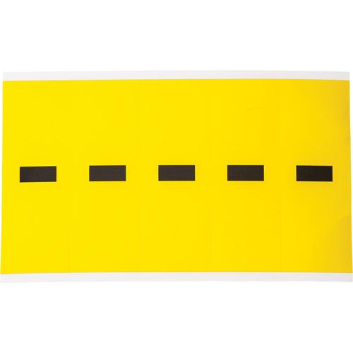 Repositionable Individual Number & Letter Labels - Dash (-), Black on Yellow, 4", 5