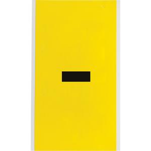 Repositionable Individual Number & Letter Label - Dash (-), Black on Yellow, 6"