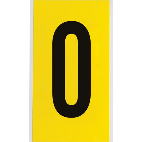 Repositionable Individual Number & Letter Label - O, Black on Yellow, 6"