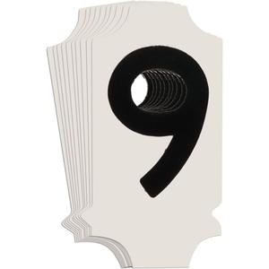 Quick-Align® Individual Gothic Number and Letter Labels - 9, Black, 1"