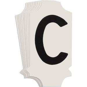 Quick-Align® Individual Gothic Number and Letter Labels - C, Black, 1"