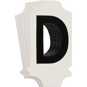 Quick-Align® Individual Gothic Number and Letter Labels - D, Black, 1"
