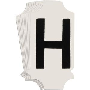 Quick-Align®Individual Gothic Number and Letter Labels - H, Black, 1"