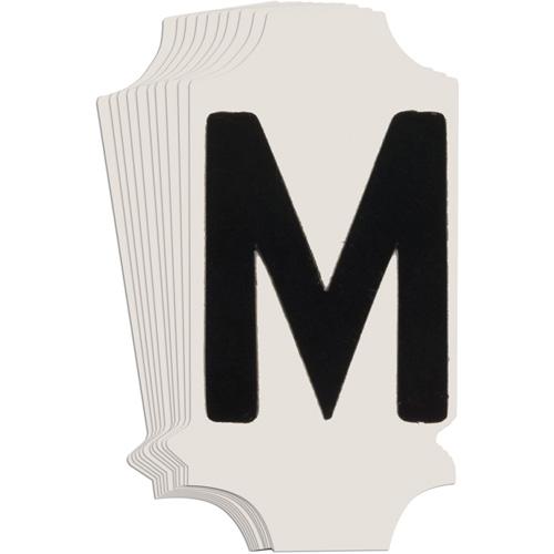 Quick-Align® Individual Gothic Number & Letter Labels - M, Black, 1"