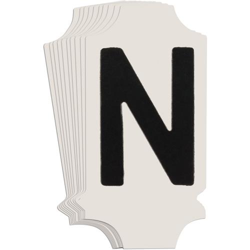 Quick-Align® Individual Gothic Number & Letter Labels - N, Black, 1"