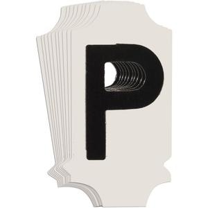 Quick-Align® Individual Gothic Number & Letter Labels - P, Black, 1"