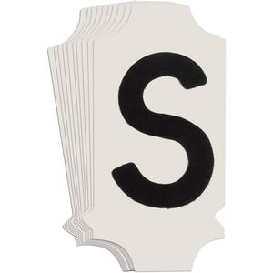 Quick-Align® Individual Gothic Number & Letter Labels - S, Black, 1"