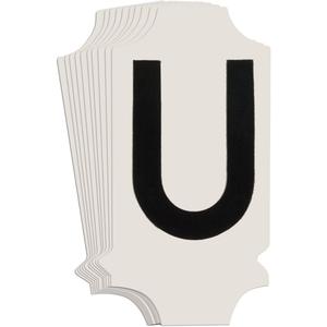 Quick-Align® Individual Gothic Number & Letter Labels - U, Black, 1"