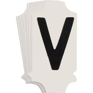 Quick-Align® Individual Gothic Number & Letter Labels - V, Black, 1"