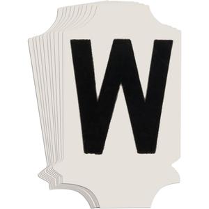 Quick-Align® Individual Gothic Number & Letter Labels - W, Black, 1"