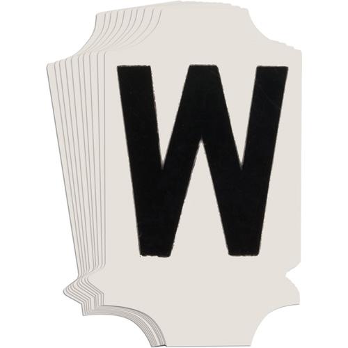 Quick-Align® Individual Gothic Number & Letter Labels - W, Black, 1"