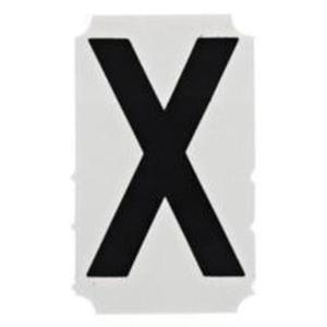 Quick-Align® Individual Gothic Number & Letter Labels - X, Black, 1"