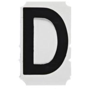 Quick-Align® Individual Gothic Number and Letter Labels - D, Black, 2"