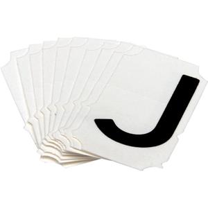 Quick-Align®Individual Gothic Number and Letter Labels - J, Black, 2"