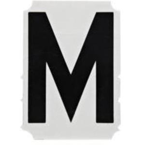 Quick-Align® Individual Gothic Number & Letter Labels - M, Black, 2"