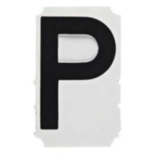 Quick-Align® Individual Gothic Number & Letter Labels - P, Black, 2"