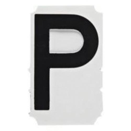 Quick-Align® Individual Gothic Number & Letter Labels - P, Black, 2"