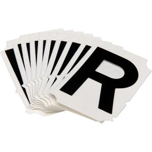 Quick-Align® Individual Gothic Number & Letter Labels - R, Black, 2"
