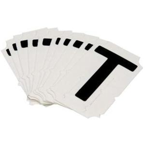 Quick-Align® Individual Gothic Number & Letter Labels - T, Black, 2"