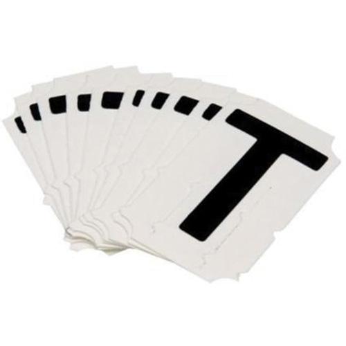 Quick-Align® Individual Gothic Number & Letter Labels - T, Black, 2"