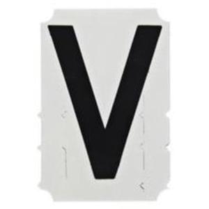 Quick-Align® Individual Gothic Number & Letter Labels - V, Black, 2"