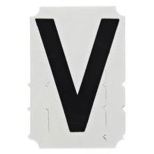 Quick-Align® Individual Gothic Number & Letter Labels - V, Black, 2"